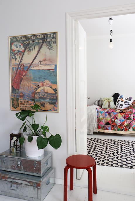 First bedroom with 120 cm wide bed.