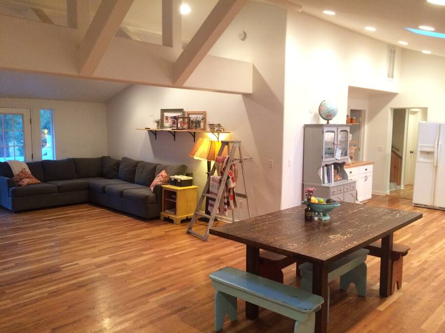 Great room - living room, dining and kitchen.