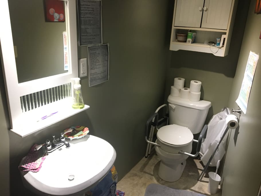 Half bath opposite laundry facilities