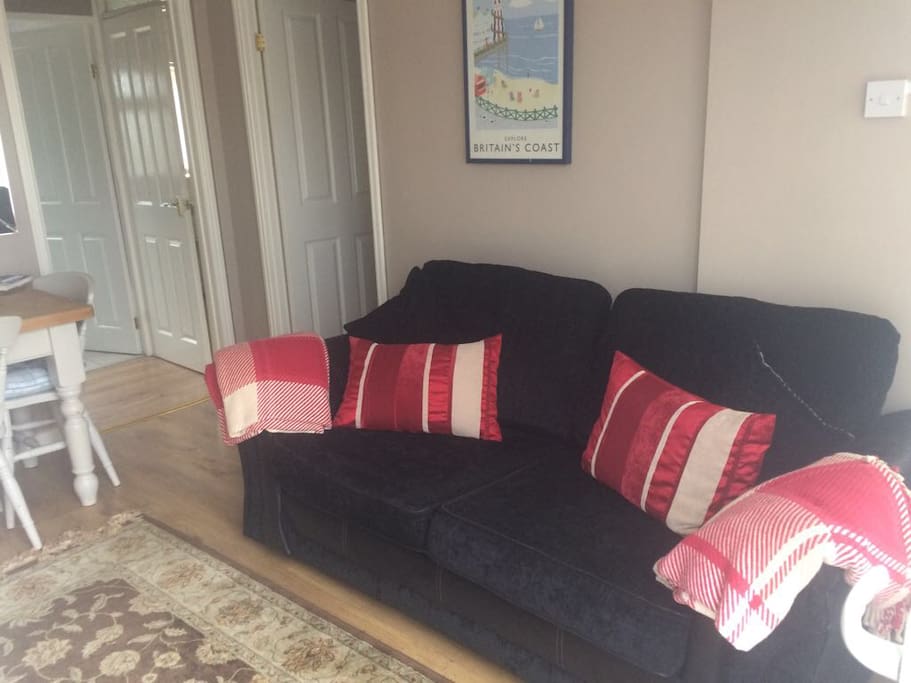 Sofa bed in the lounge area