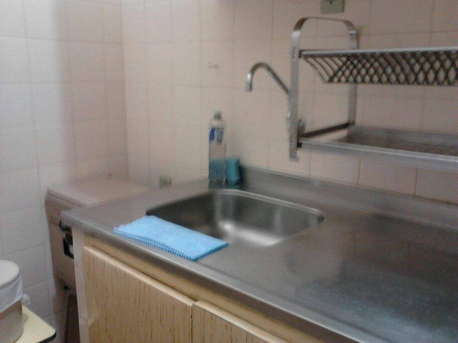cozinha com fogão gás central