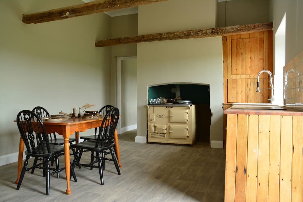 The kitchen is newly renovated