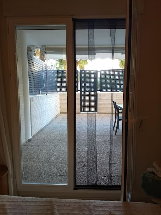 Door from bedroom to terrace