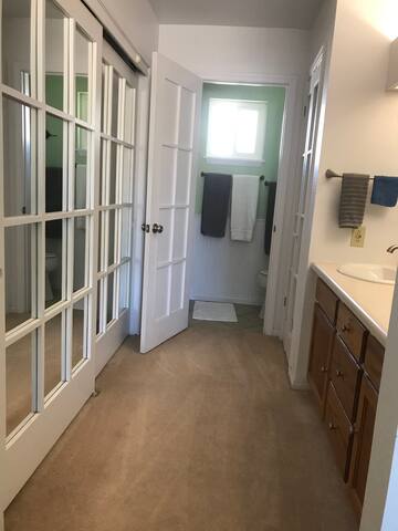 King Suite/private bath for 2 or 3.