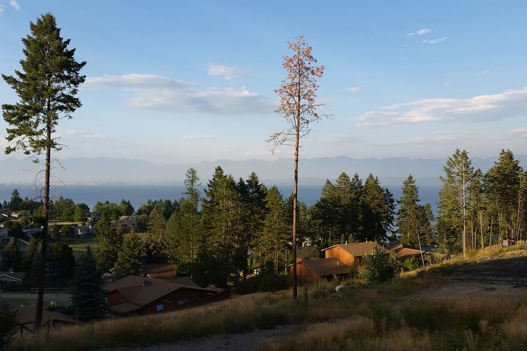 Flathead Lake View from front balcony deck