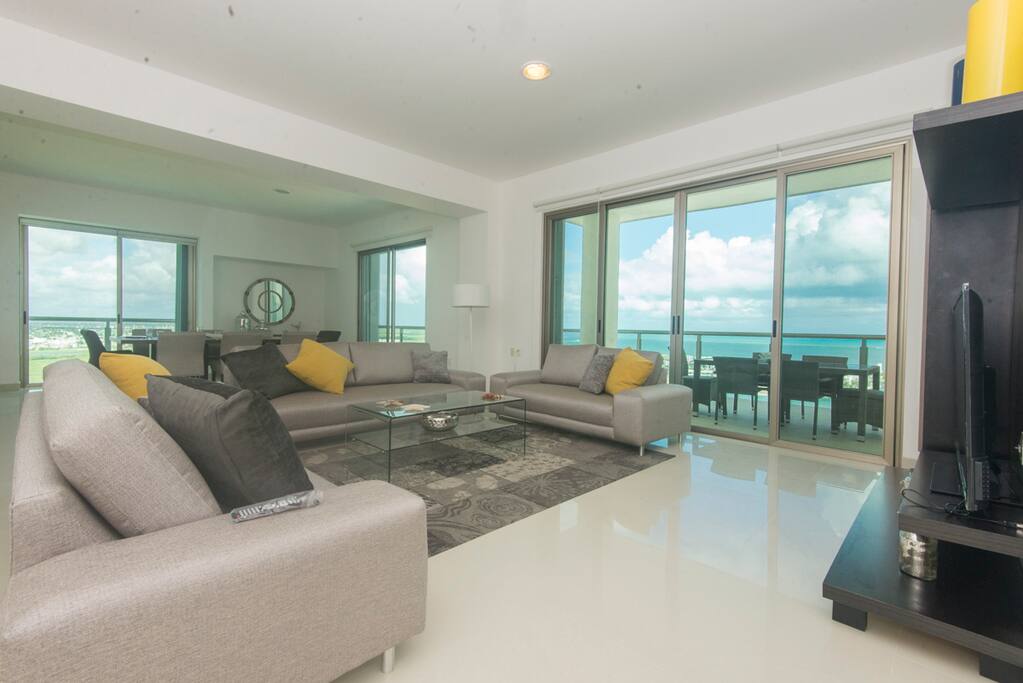 Modern furniture throughout