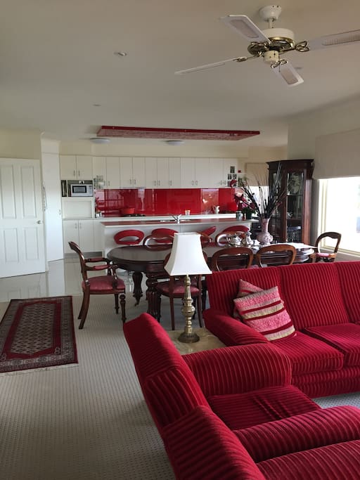 The shared kitchen/ family room.