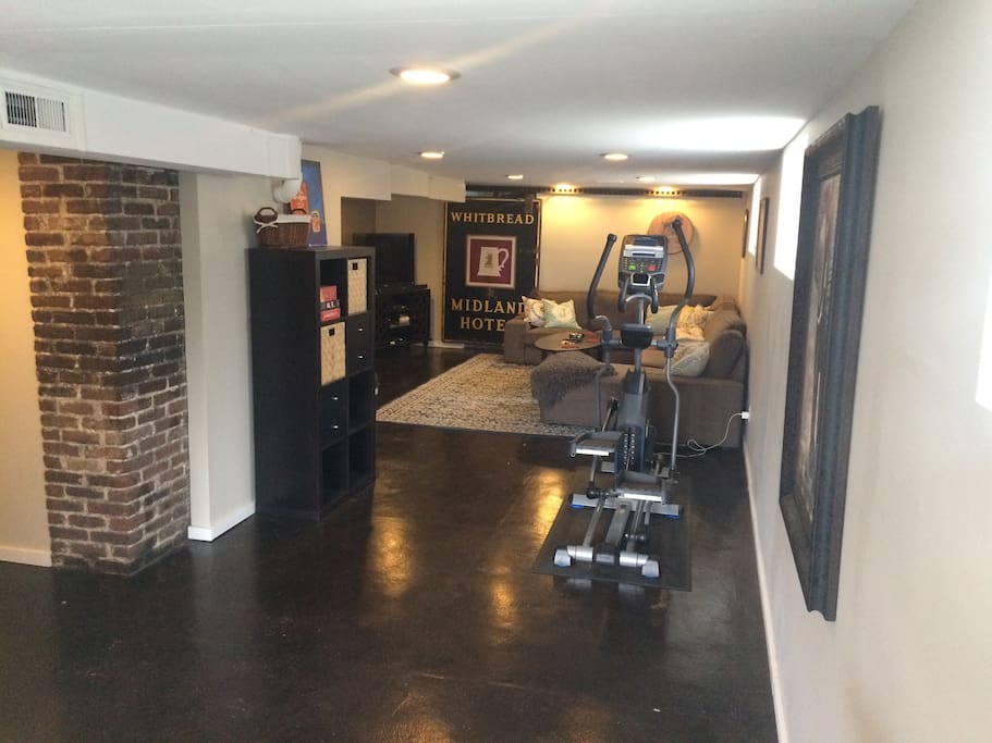 Very large living area, with elliptical.