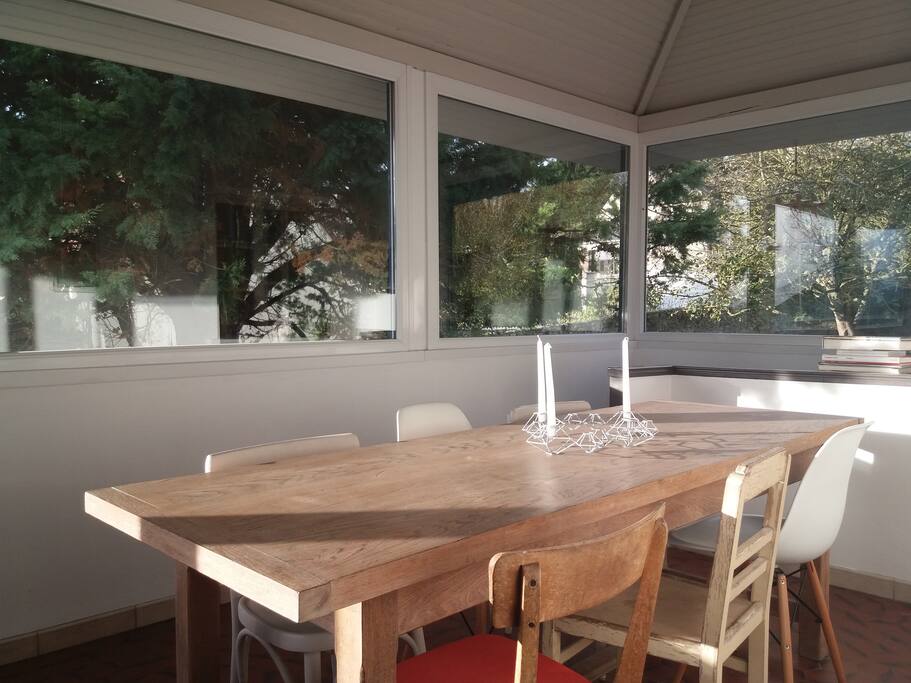 La véranda-salle à manger