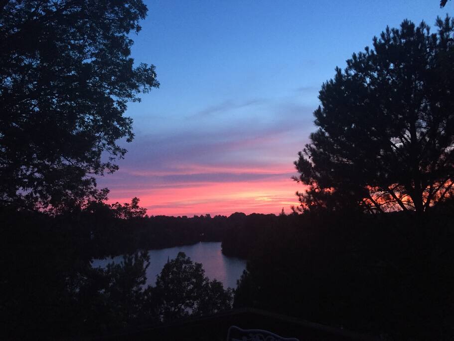 Sunset view from the deck