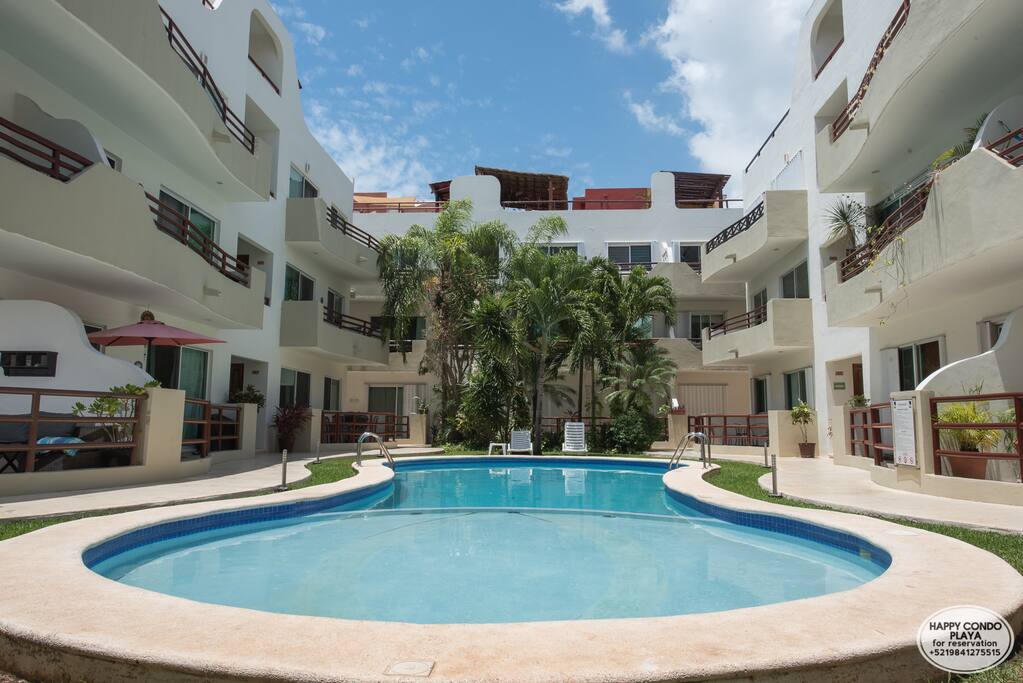 Pool , the condo is on the right side