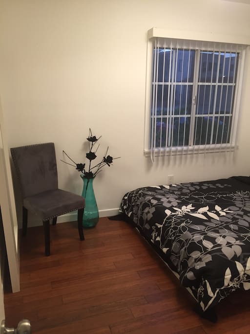 Bedroom with chair and decoration