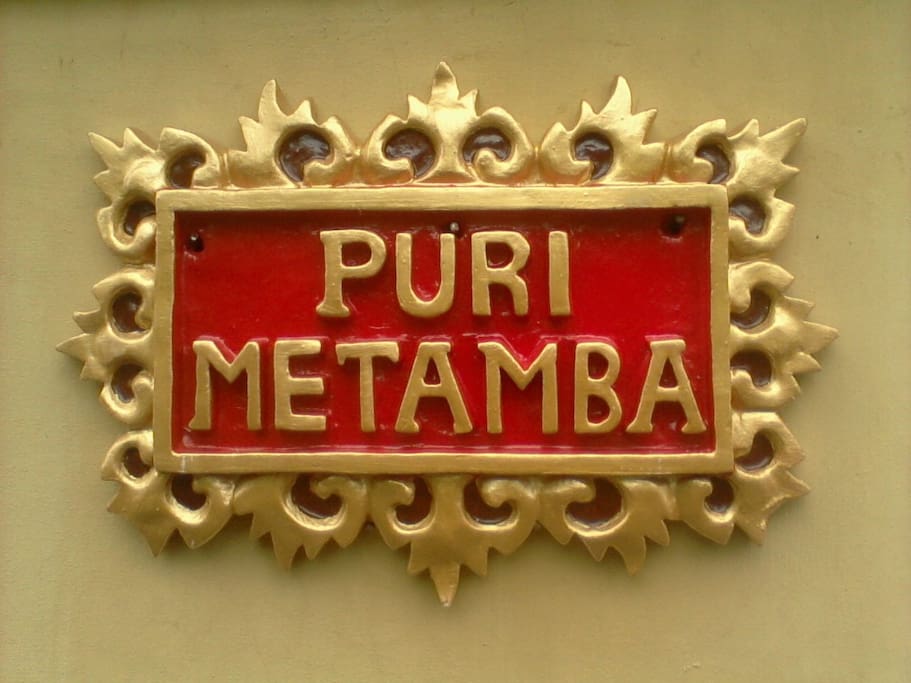 Our sign beautifully handmade by a friend.