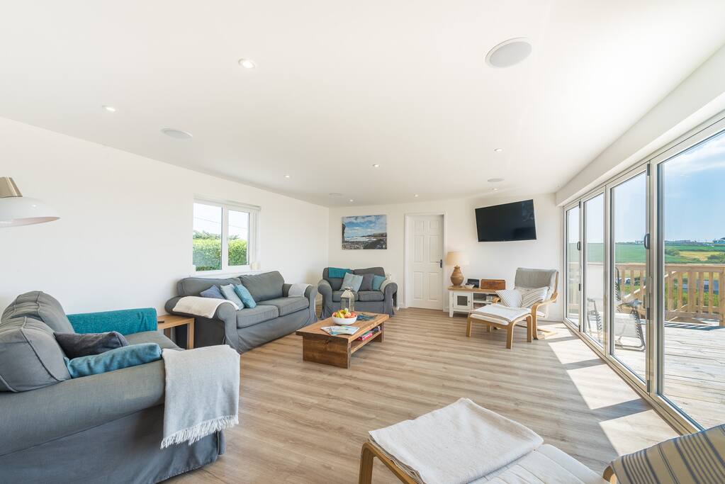 Sitting Room with Bifolds, Sonos & sea views