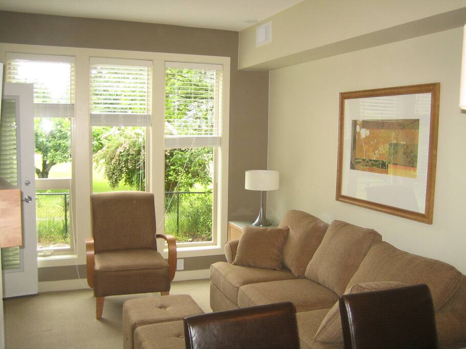 Living room and dining room