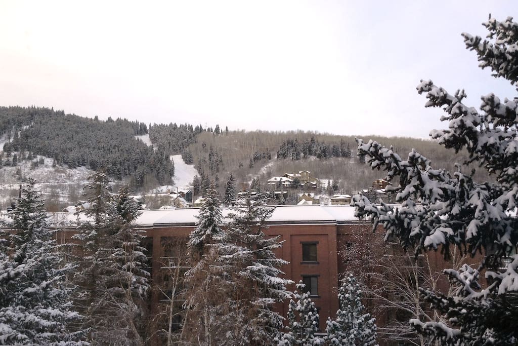 View of the slopes from the Living Room