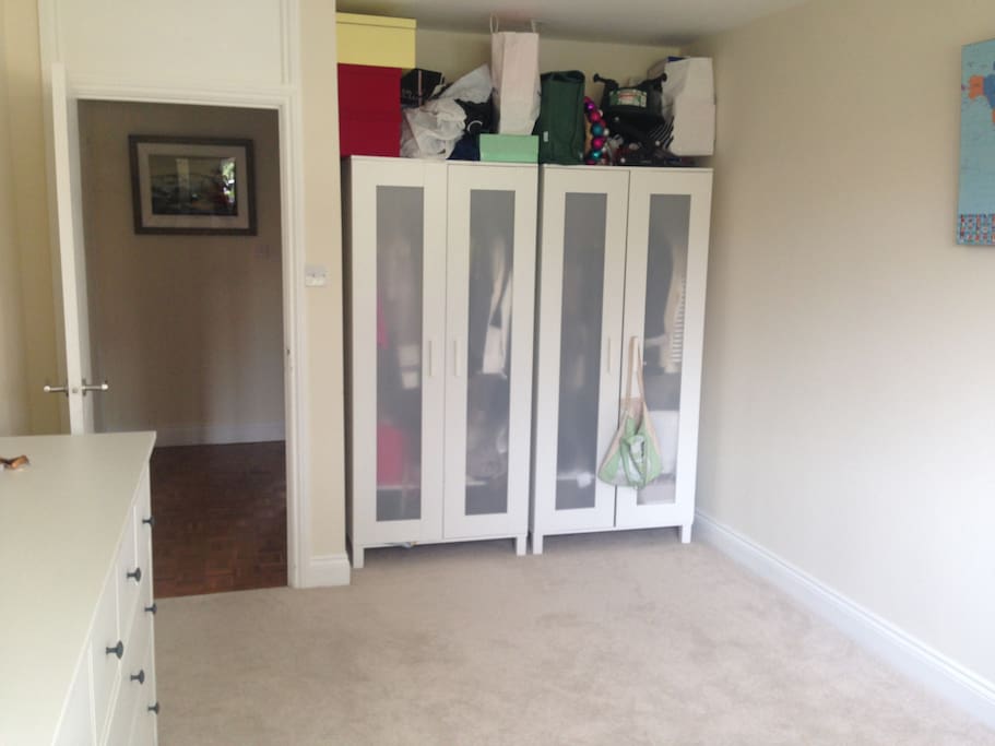 Second room where the queen air mattress bed goes up