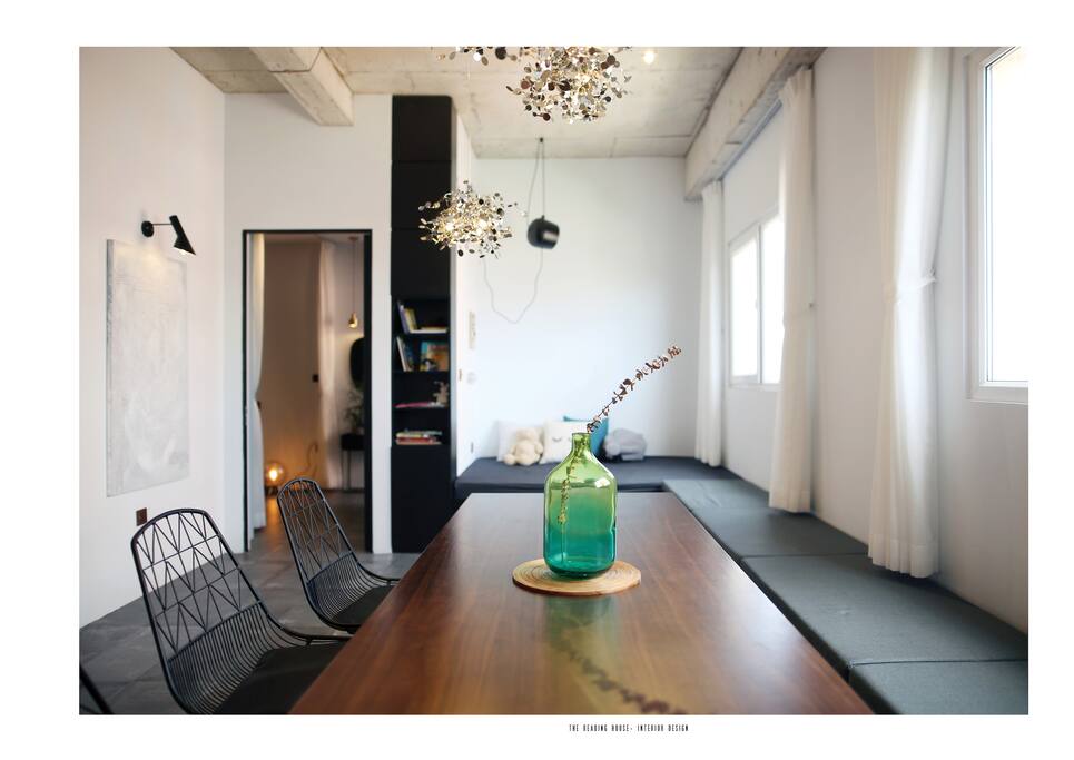 Living room and dining table
