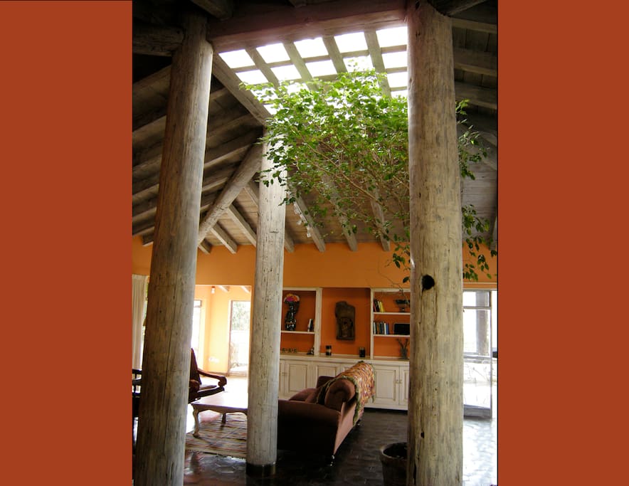 Beautiful pillars set the tone in the main room