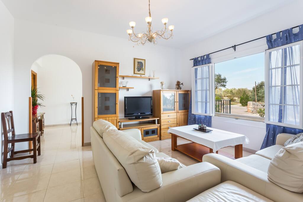 Living Room with Cable TV