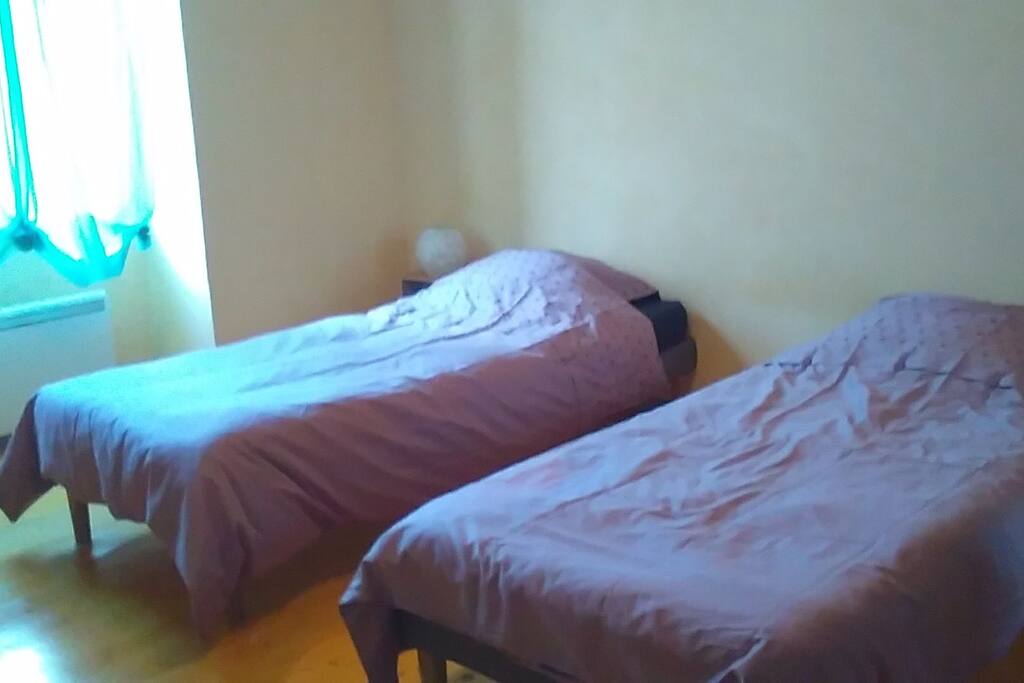 Chambre Hibiscus (2 lits simples ou 1 lit king size) / Hibiscus room (2 twin beds or 1 king size bed)