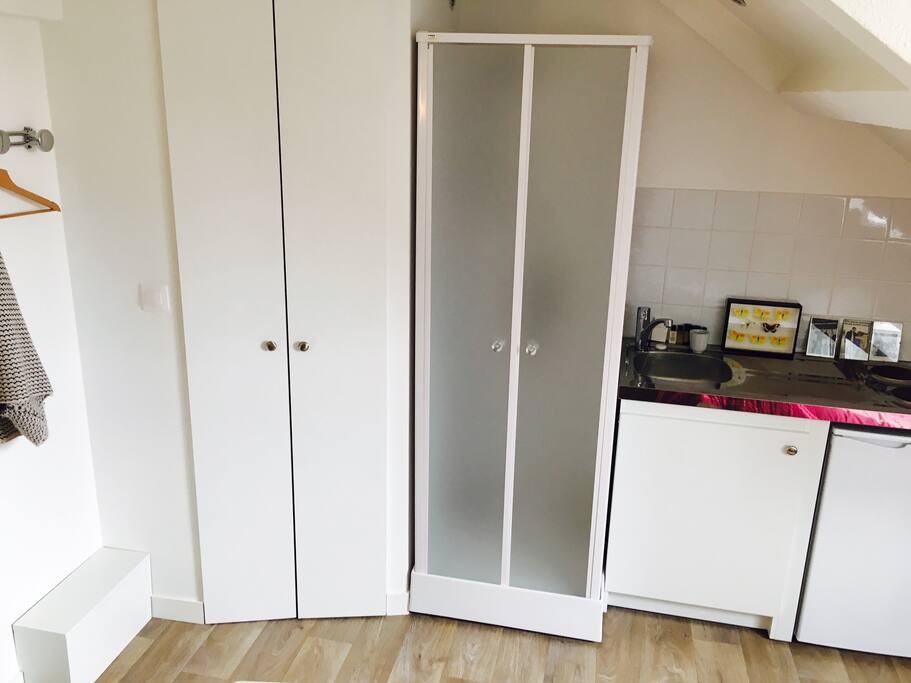 WC, douche, kitchenette
