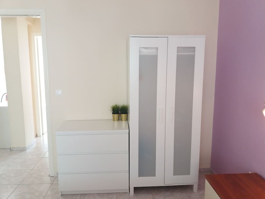 Closet and dresser in the main bedroom