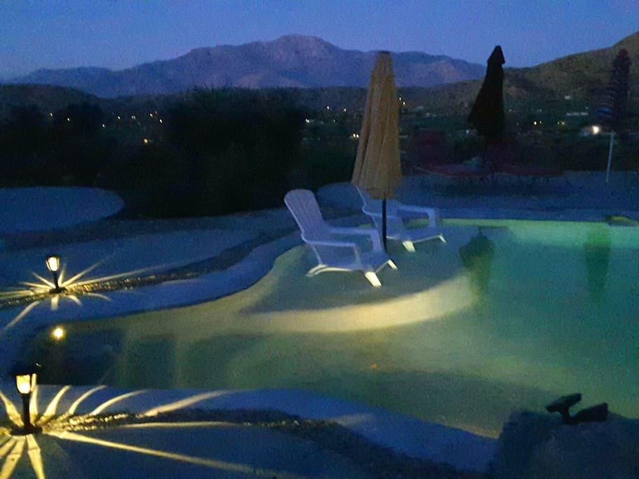 our new Ranch Pool , enjoy, cool down and relax in this lovely shared, pool with amazing waterfall