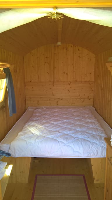 Inside Caravan bed size 160 x 200