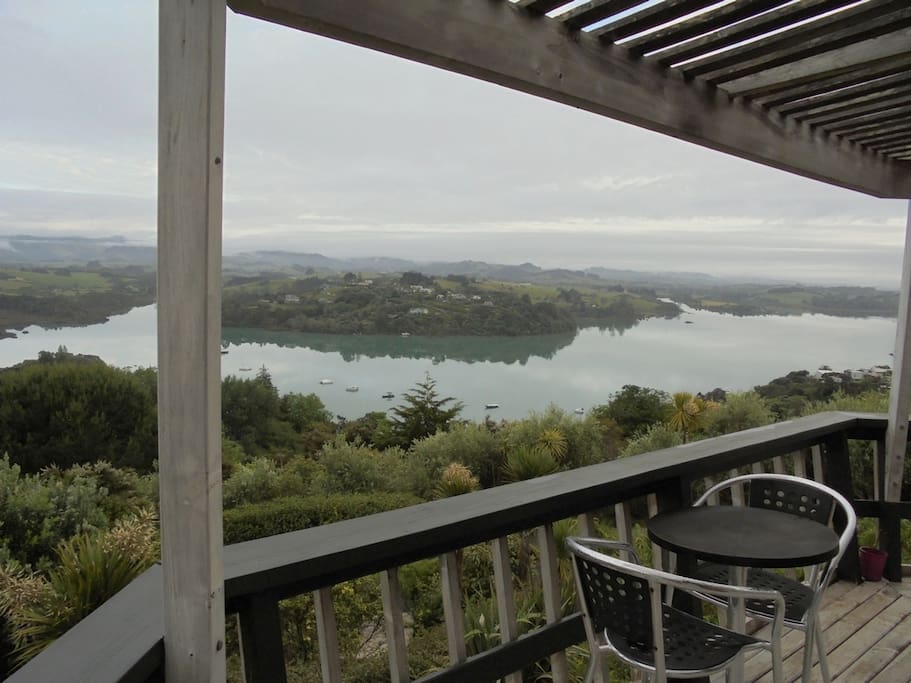 View over Sandspit Harbour from wrap-around deck west