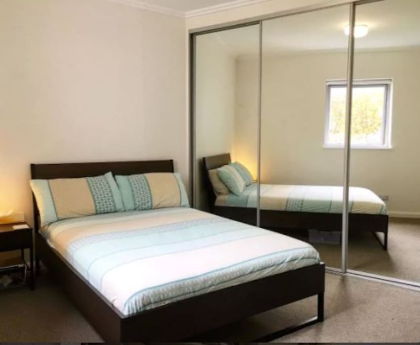 Bedroom with Double-bed & wardrobe space