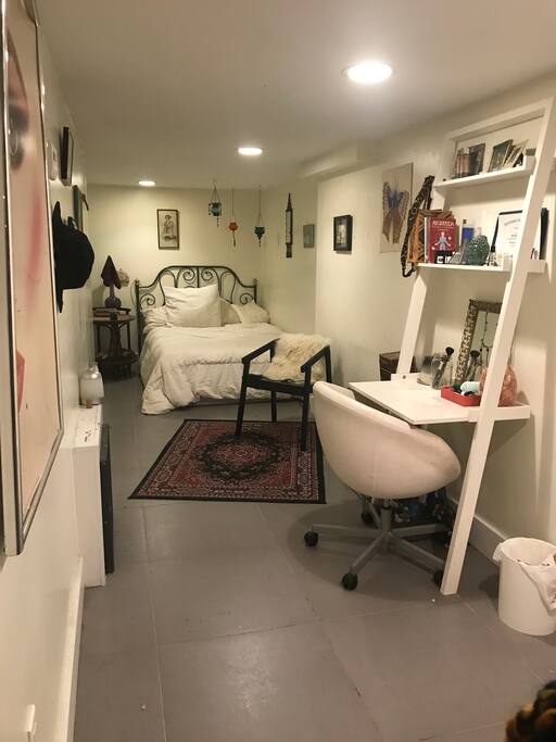 Huge private bedroom with desk/vanity