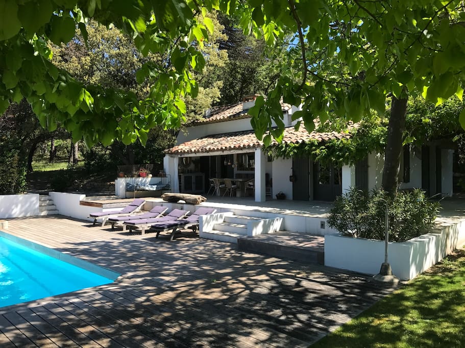 La maison, plage en teck, piscine
