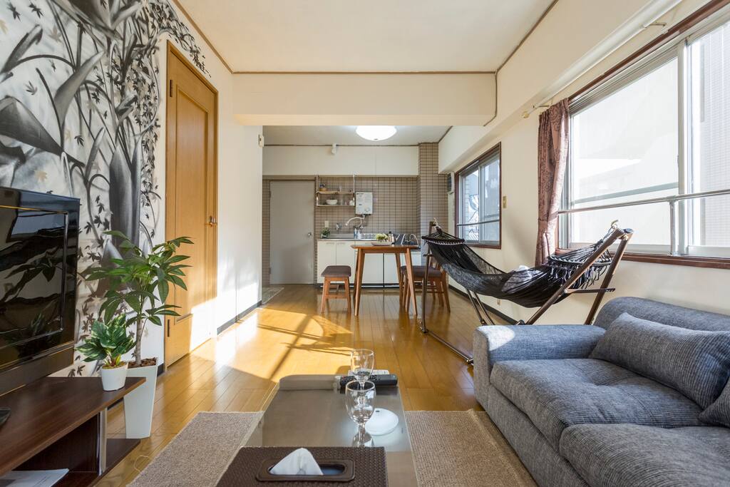 spacious living room 宽敞的客厅