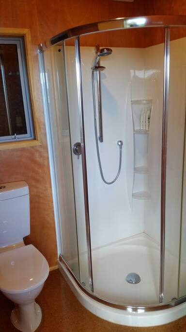 Bathroom with large shower