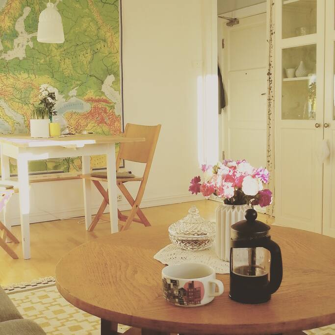 A cozy livingroom is waiting for you