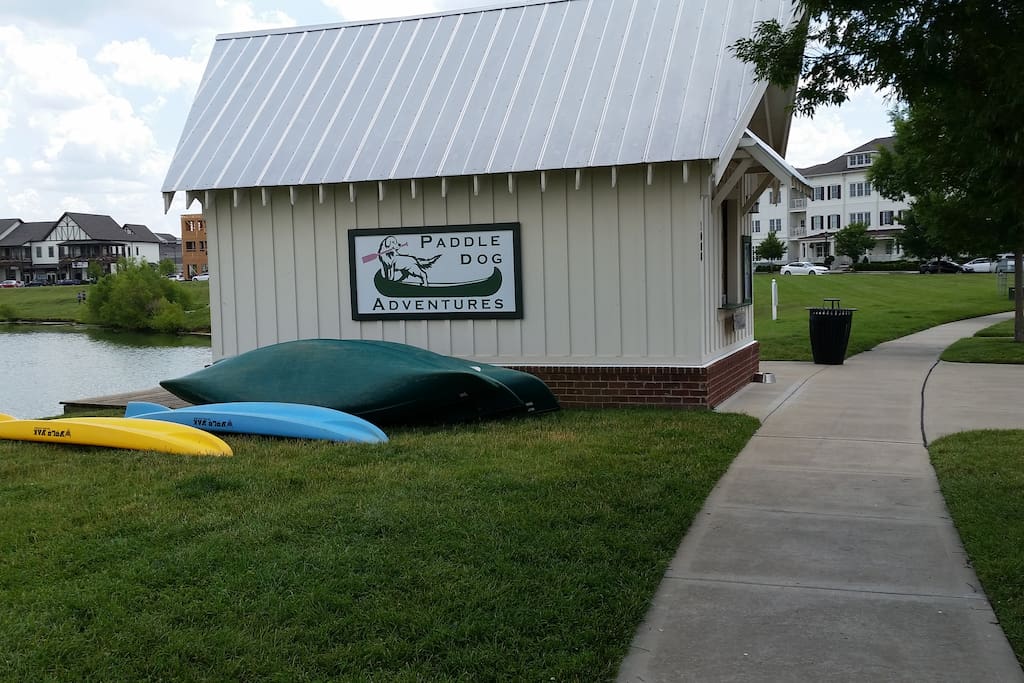 Canoe, kayaking and paddle board rental is just a block away.