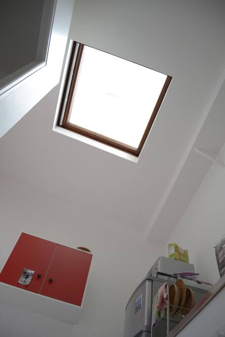 The window of the kitchen