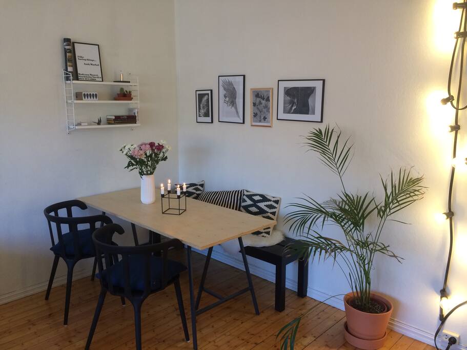 Dining table in the living room