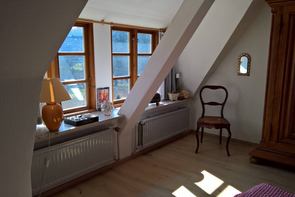 Schlafzimmerblick zum Garten