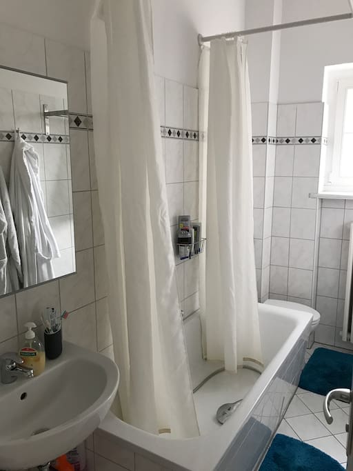 Take a hot shower anytime (towels and hair dryer included)