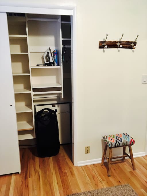 Lots of open closet space.