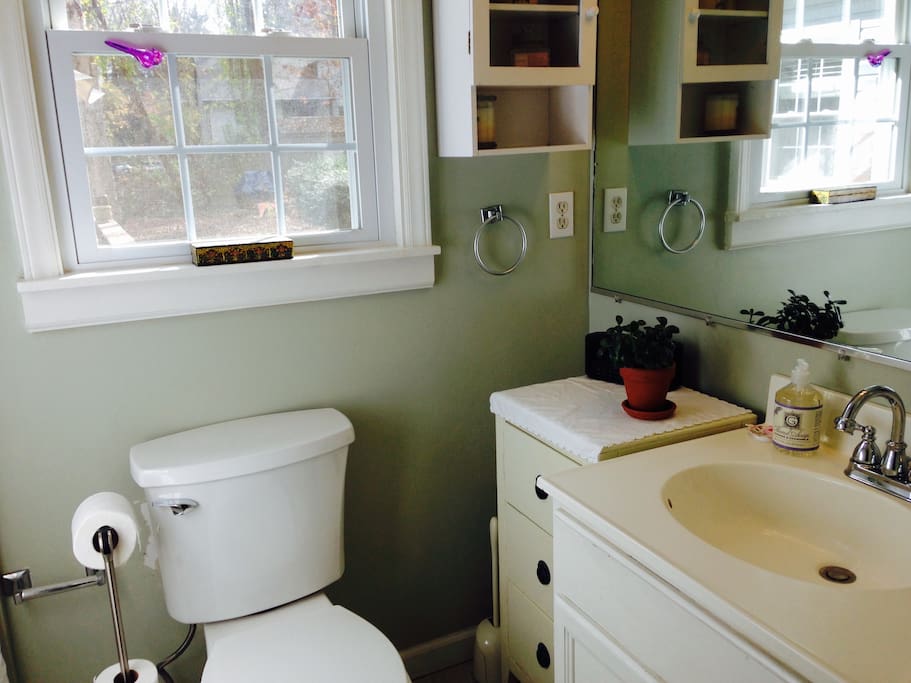 Tub and shower is also there.