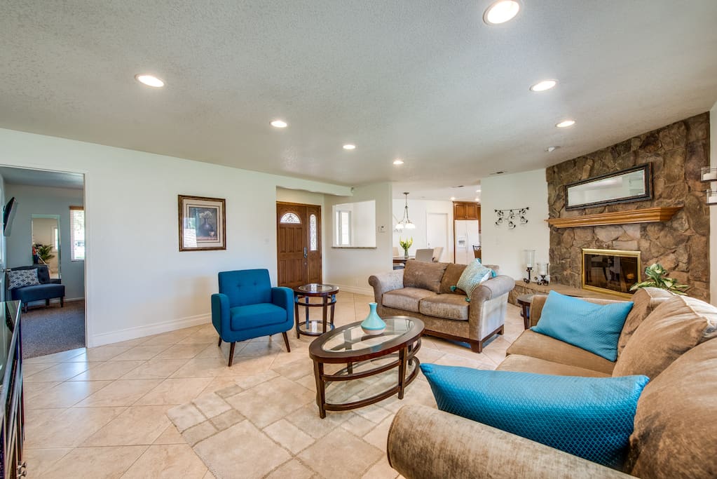 Enjoy the fireplace.