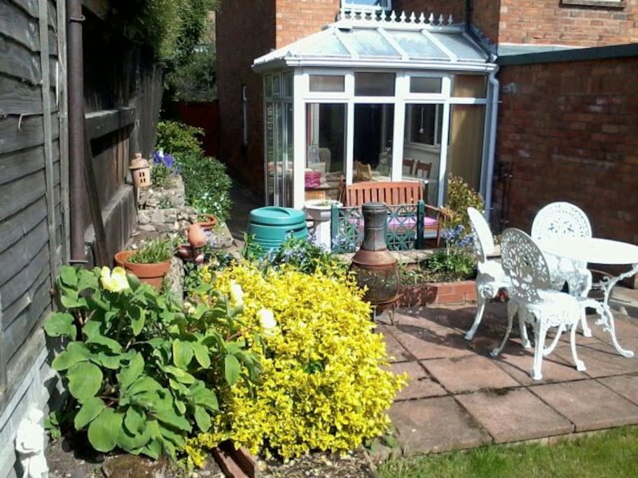 Sunny garden to relax in