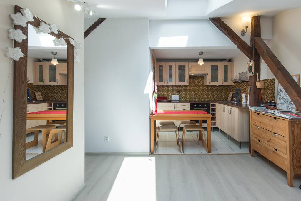 Kitchen - view from the sofa:)