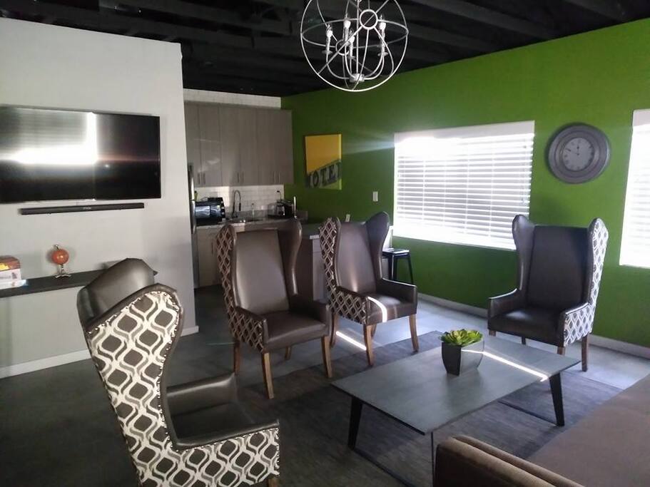additional Game room space to cook outside the apartment (limited hours)