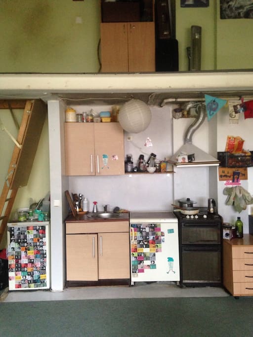 The common room+the kitchen