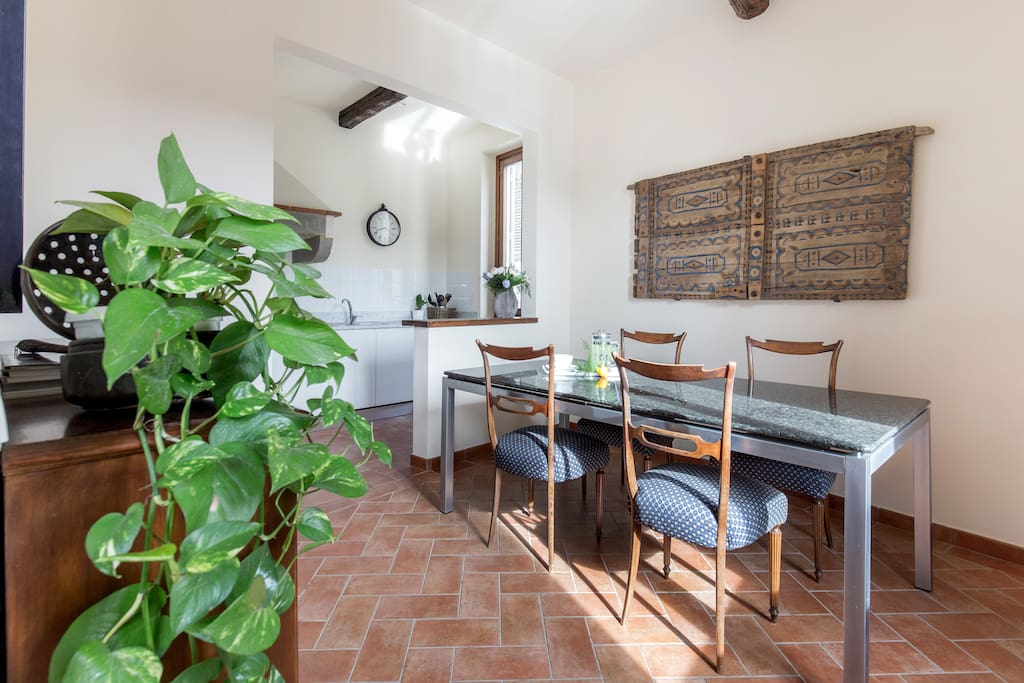 The Dining room + kitchen