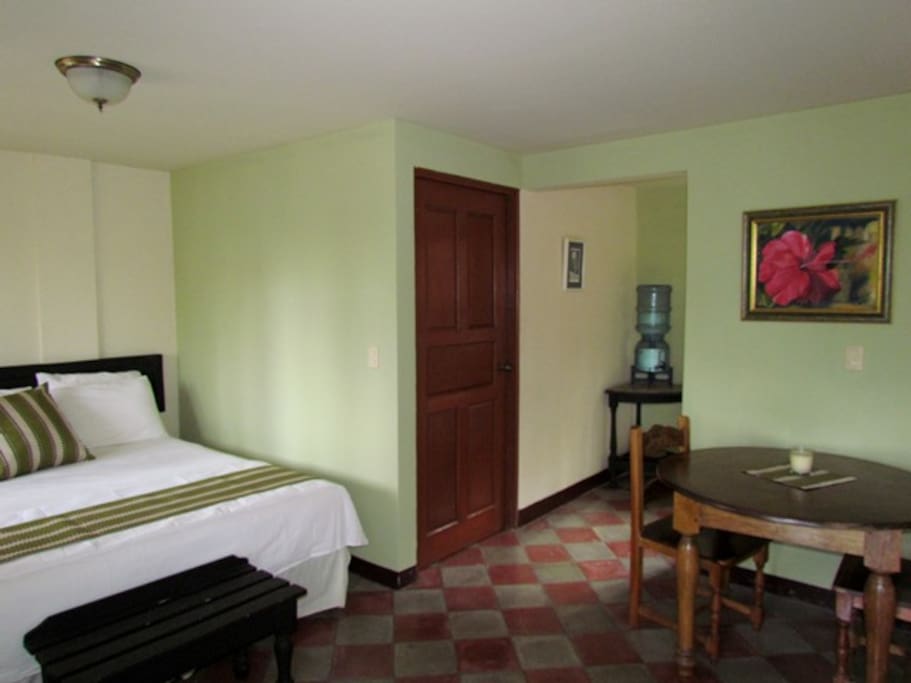Bed and Dining areas